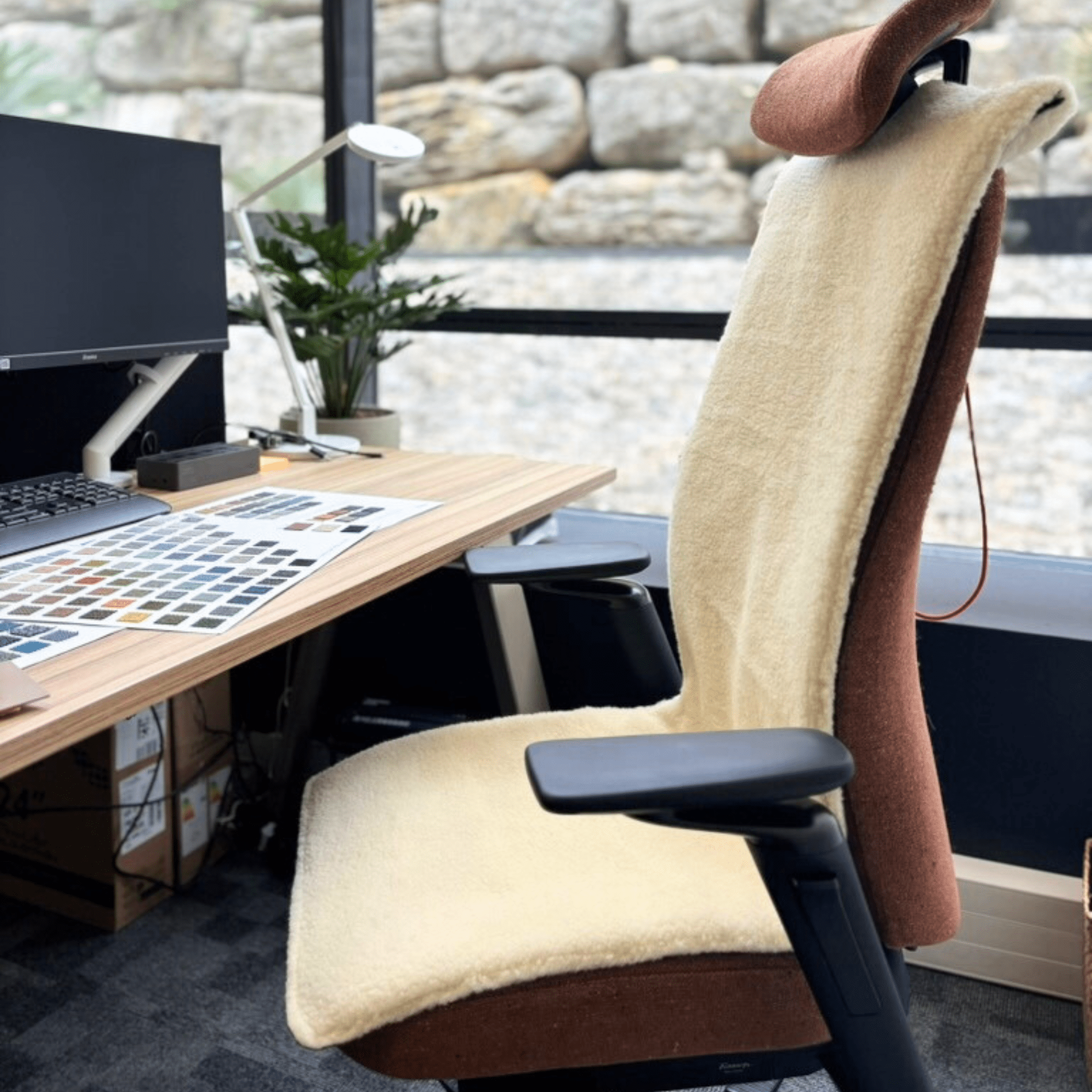 NOMADE - Chauffe - siège rechargeable - Laine de brebis Pyrénées - Sukha